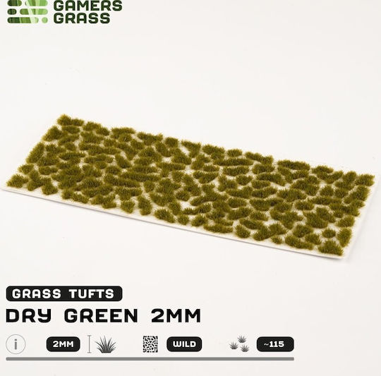 Gamers Grass Τούφες Γρασιδιού Άγριες Ξηρό Πράσινο 2mm