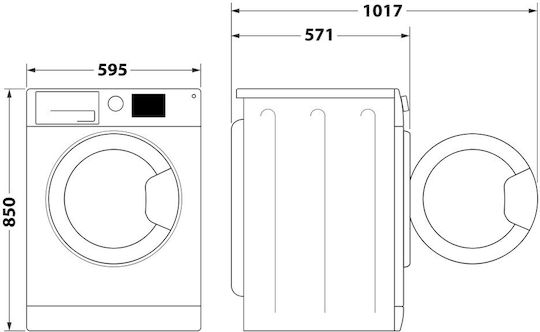 Whirlpool Пералня 7kg 1200 Обороти FFB 7269 WV EE
