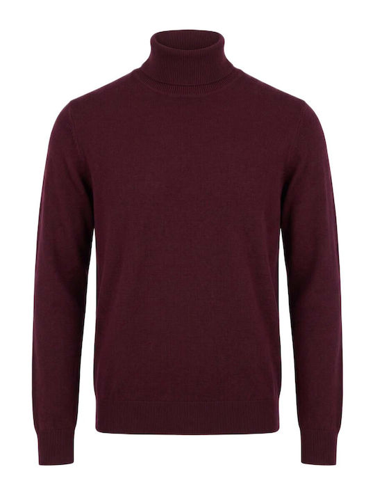 Damen Bluse Rollkragenpullover Lila