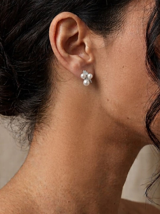 Earrings Platinum Plated Silver 925° Code Shk002290