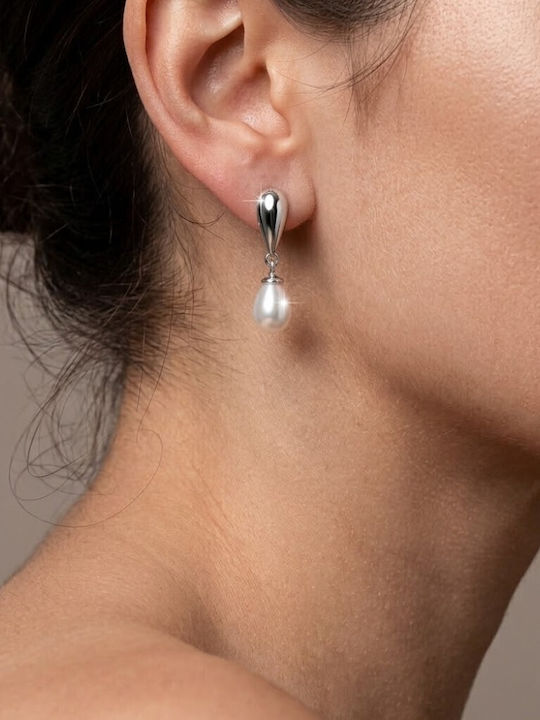 Earrings Platinum Plated Silver 925° Code Shk002081