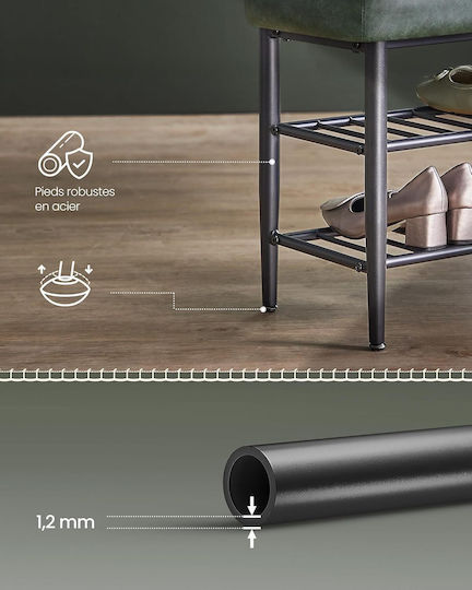 Mobilier Hol cu Suport pentru Pantofi și Bancă Green 80x30x50cm