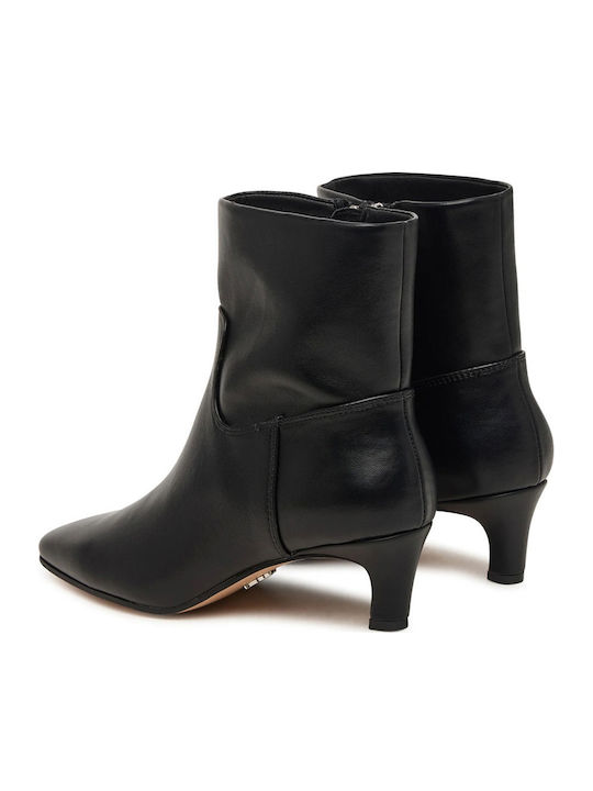Women's Ankle Boots with Mid Heel Black