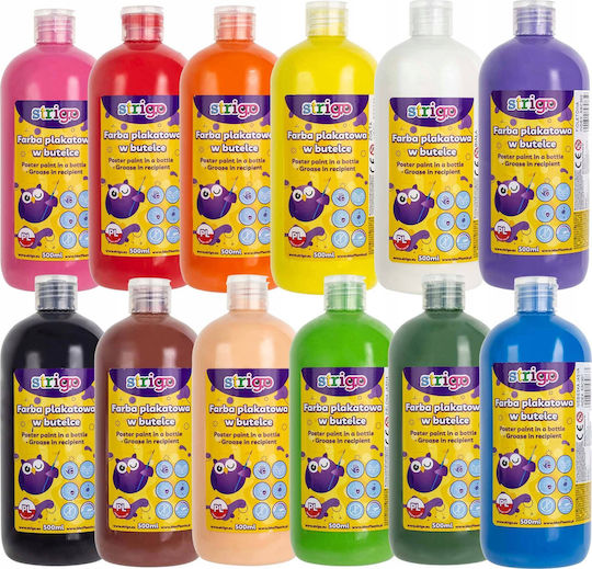 Strigo Temperafarben Weiß in Flasche 500ml
