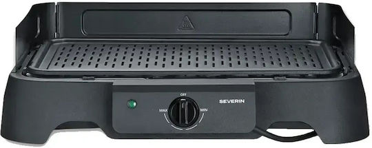Severin Tabletop Electric Aluminium Grooved Plate Grill 2000W with Adjustable Thermostat 38x22cm