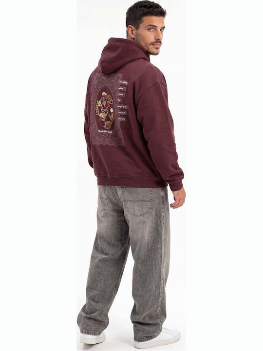 Sweatshirt With Purple Hood
