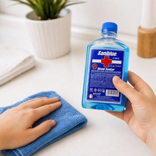 Saniblue Alcohol Sanitizer Lichid Antiseptic de Mâini 500ml