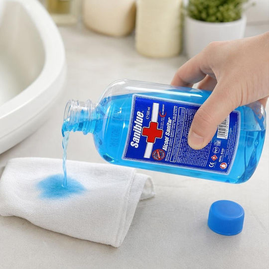 Saniblue Alcohol Sanitizer Lichid Antiseptic de Mâini 500ml