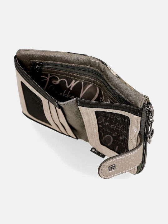 Kleines Damenbrieftasche mit RFID Grau