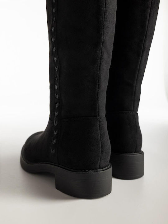 Wildleder Damenstiefel Schwarz X27-308-JW256-MAUR