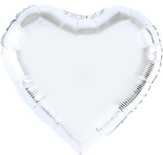 Silver Foil Heart Balloon 40cm