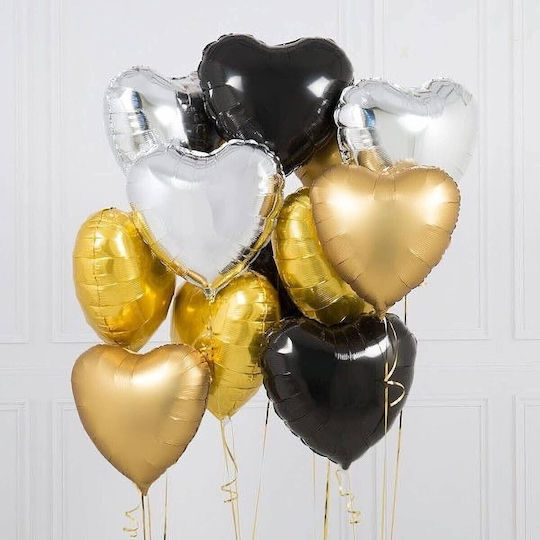 Silver Foil Heart Balloon 40cm