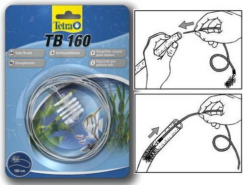 Tetra Четка за почистване на тръби на филтър за аквариум Tb 160 Дължина 160cm Неръждаема стомана