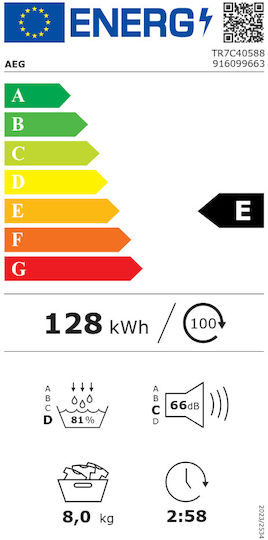 AEG TR7C40588 Wäschetrockner 8kg mit Wärmepumpe