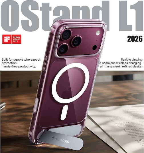Torras Ostand L1 Guardian Задна Корица 1.5mm Прозрачен iPhone 18 Pro Max / 17 Pro Max