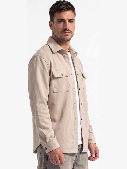 Alcantara Μακρυμάνικo Overshirt Μπεζ