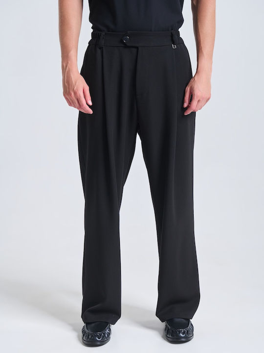 Men's Trousers Set Relaxed Fit Black