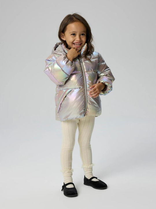 Kids Quilted Short Hooded Jacket Fungi