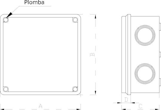 Elektro Plast Elektro Plast Anschlussdose Für Außenmontage IP64 Transparent