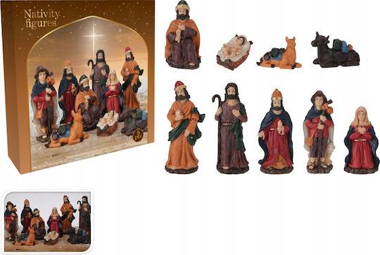 HIPO Weihnachtsfigur Krippe Höhe 16cm 9Stücke