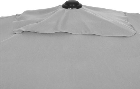 Umbrelă Pătrată Metalică Gri 1.95x1.22m