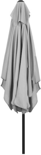 Umbrelă Pătrată Metalică Gri 1.95x1.22m