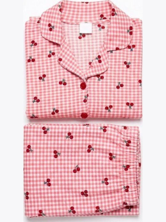 Soccus Set Pijamale Dama De Iarnă Din Bumbac Roz