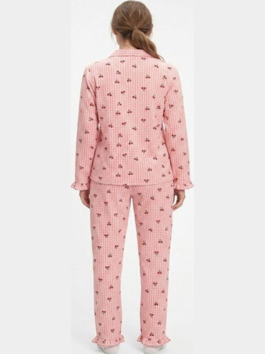 Soccus Set Pijamale Dama De Iarnă Din Bumbac Roz