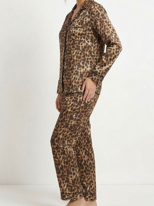 Lovelx Homewear Winter Women's Beige Pyjama Set