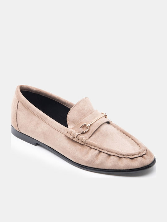 Women's Loafers In Beige Color