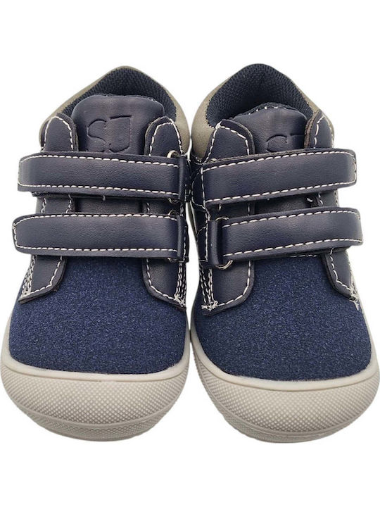 Kids Sneakers High Anatomic with Hoop & Loop Closure Tabac Brown