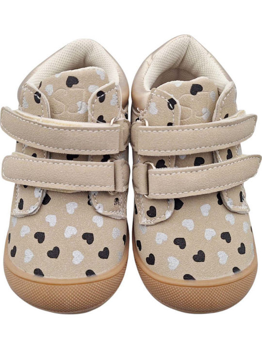 Kids Sneakers High Anatomic with Hoop & Loop Closure Pink