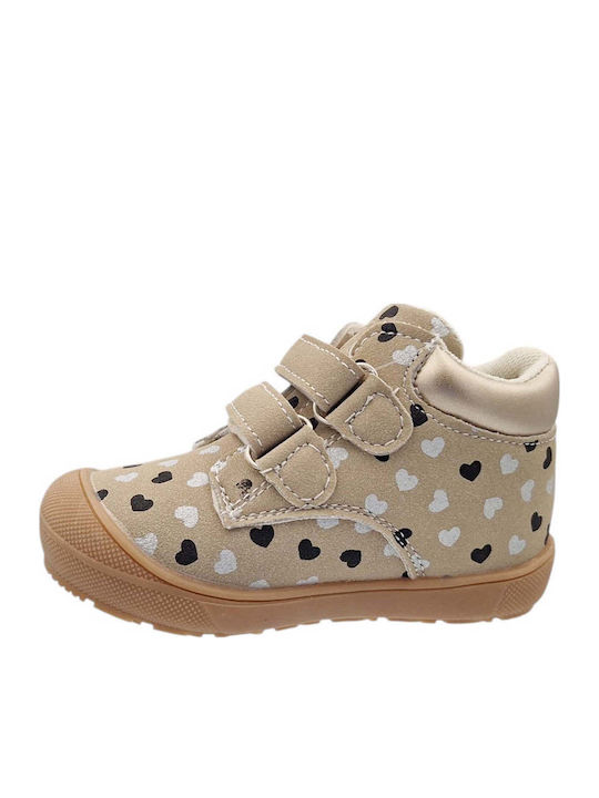 Kids Sneakers High Anatomic with Hoop & Loop Closure Pink