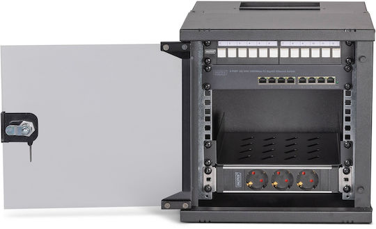 Digitus Digitus Монтирана На Стена Рак Стойка 6U 31.5x30x30см Черен DN-49101-SET