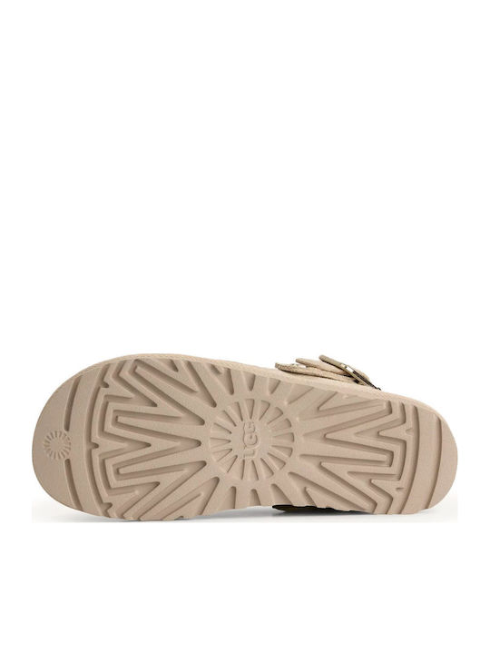 Goldenstar Suede Damen Hausschuhe Beige