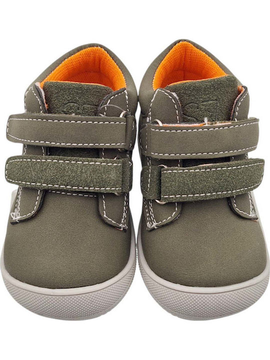 Ghete Anatomice Din Piele Pentru Copii Cu Închidere Hoop & Loop Kaki