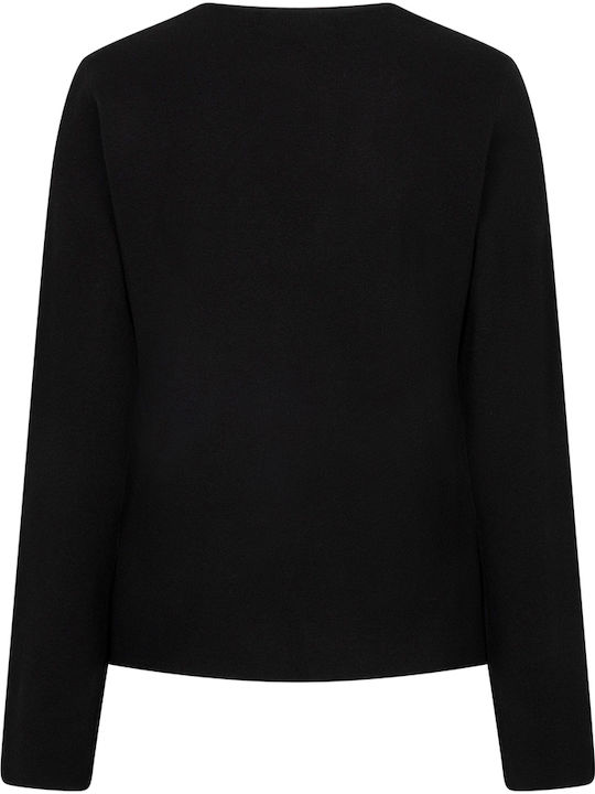 Gestrickte Damen Strickjacke Schwarz