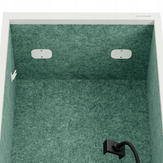 Jan Nowak Cabină Acustică Sally Mentalbox 600 Mm Corp Alb Scaun Verde