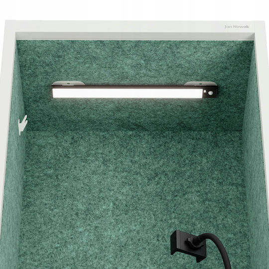 Jan Nowak Cabină Acustică Sally Mentalbox 600 Mm Corp Alb Scaun Verde
