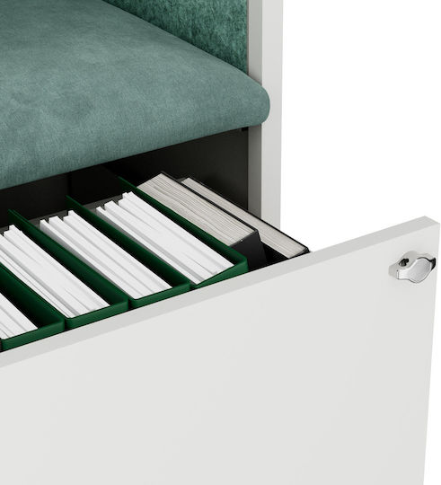 Jan Nowak Cabină Acustică Sally Mentalbox 600 Mm Corp Alb Scaun Verde
