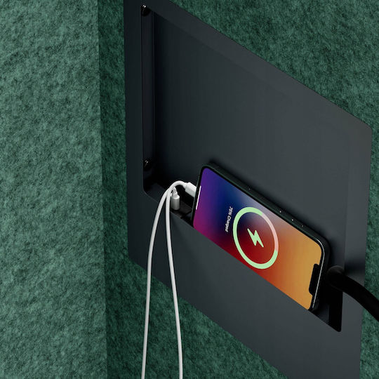 Cabină Acustică Jan Nowak Sally Mentalbox 600 Mm Corp Antracit Scaun Verde