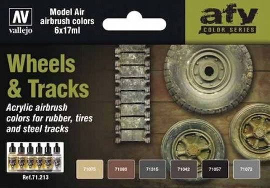 Acrylicos Vallejo Modellbau-Farben Set 17ml 6 Stück