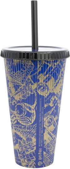 Stor Kinder Trinkflasche Harry Potter Thermos mit Stroh Mehrfarbig