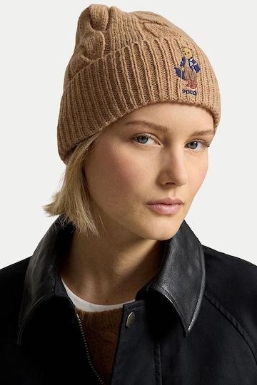 Beanie Women's Knitted Beanie in Beige Colour