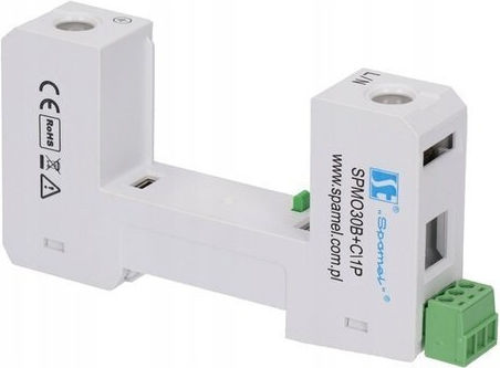 Spamel Варистор Мълниезащитен Панел Тип 1+2 Клас Bc Еднополюсен Spmo30bc 1p