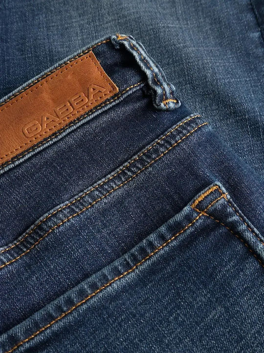 Men's Jeans Pants Slim Straight Fit Dark Blue