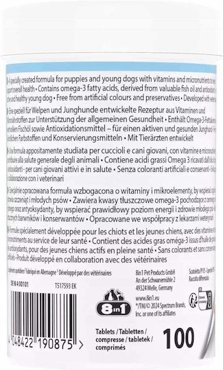 8in1 8in1 Multivitamine für Hunde in Tabletten 2 Tabs für die allgemeine Gesundheit