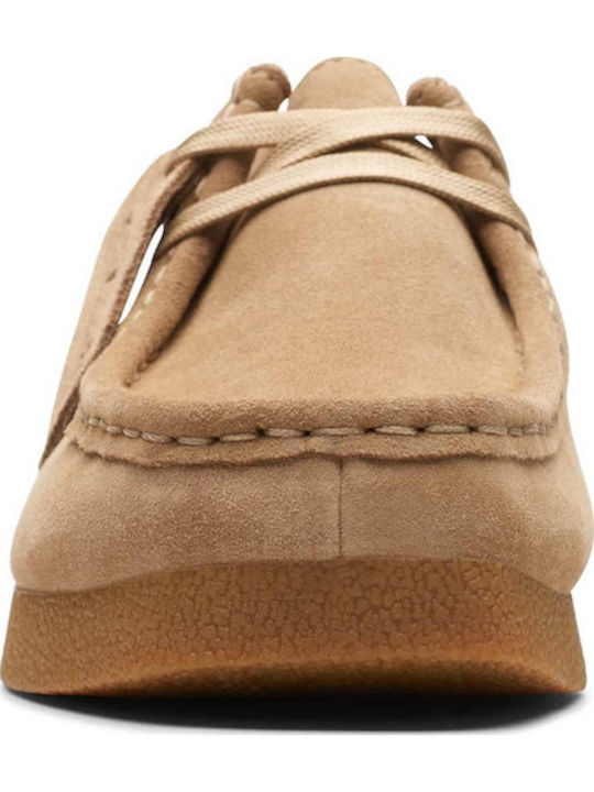 Wallabee Evosh Δερμάτινα Γυναικεία Μοκασίνια σε Μπεζ Χρώμα