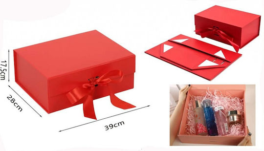 Galifas Paper Gift Box Red 39x17.5x28cm