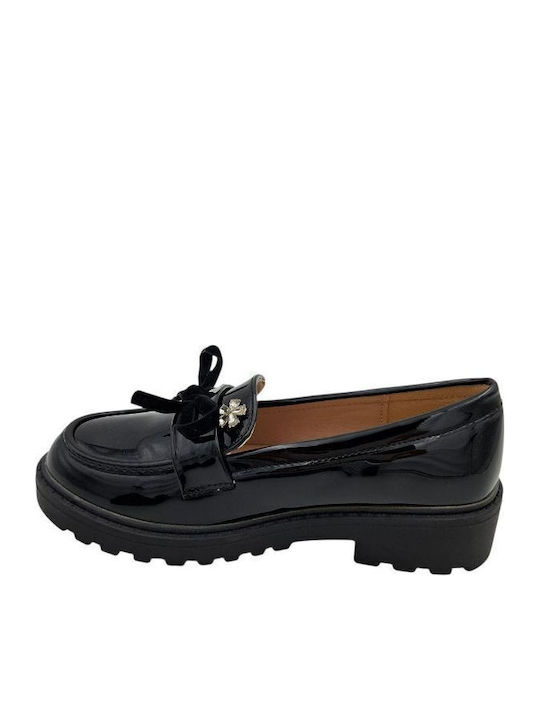 Kinder Pumps & Ballerinas mit Bügel- und Schleifenverschluss Schwarze